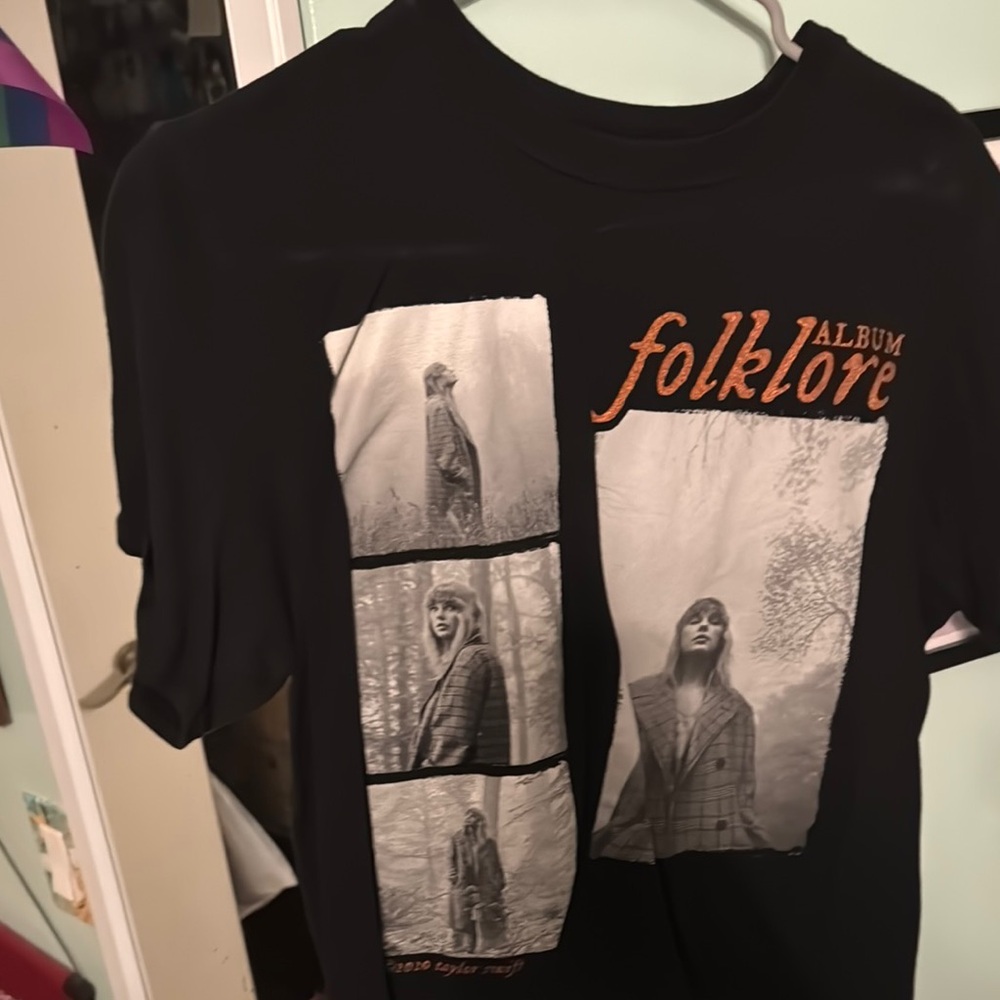Taylor Swift Black Folklore Album Tee